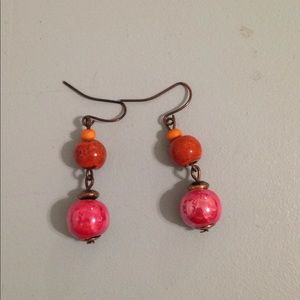 Pink & Orange Earrings - Free with Bundle!